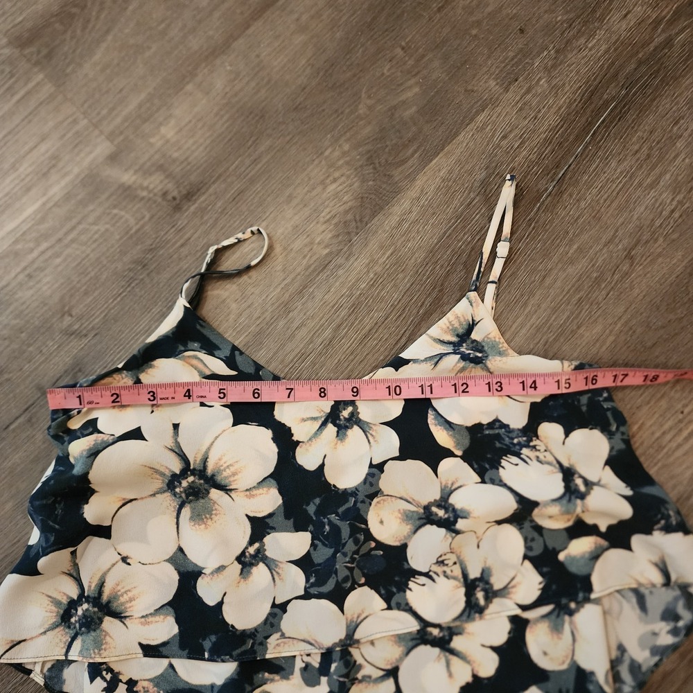 Intermix 100% Silk Floral Layered Maxi Dress High Low XS Black Ivory Resort $593 - Picture 12 of 16